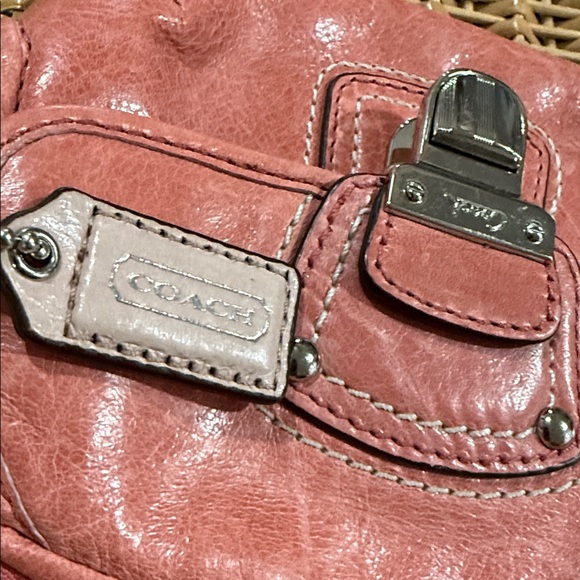 Coach Pink Leather Wristlet - Picture 4 of 6